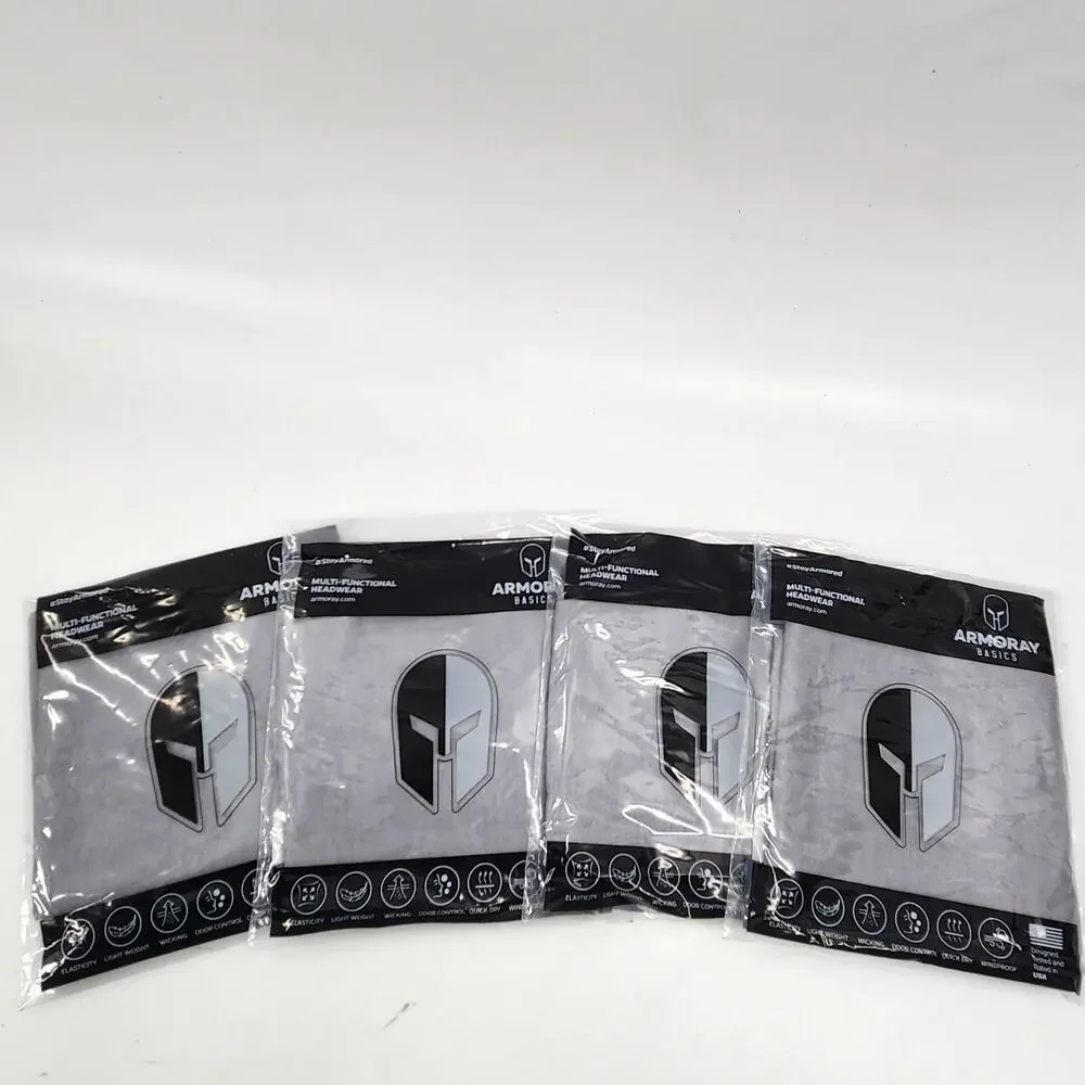 Armory Basics Lot of 4 Multi-Functional Headwear One Size Gray Windproof Wicking